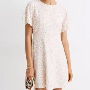Madewell Flower Print Tie-Sleeve Retro Dress [NWT]